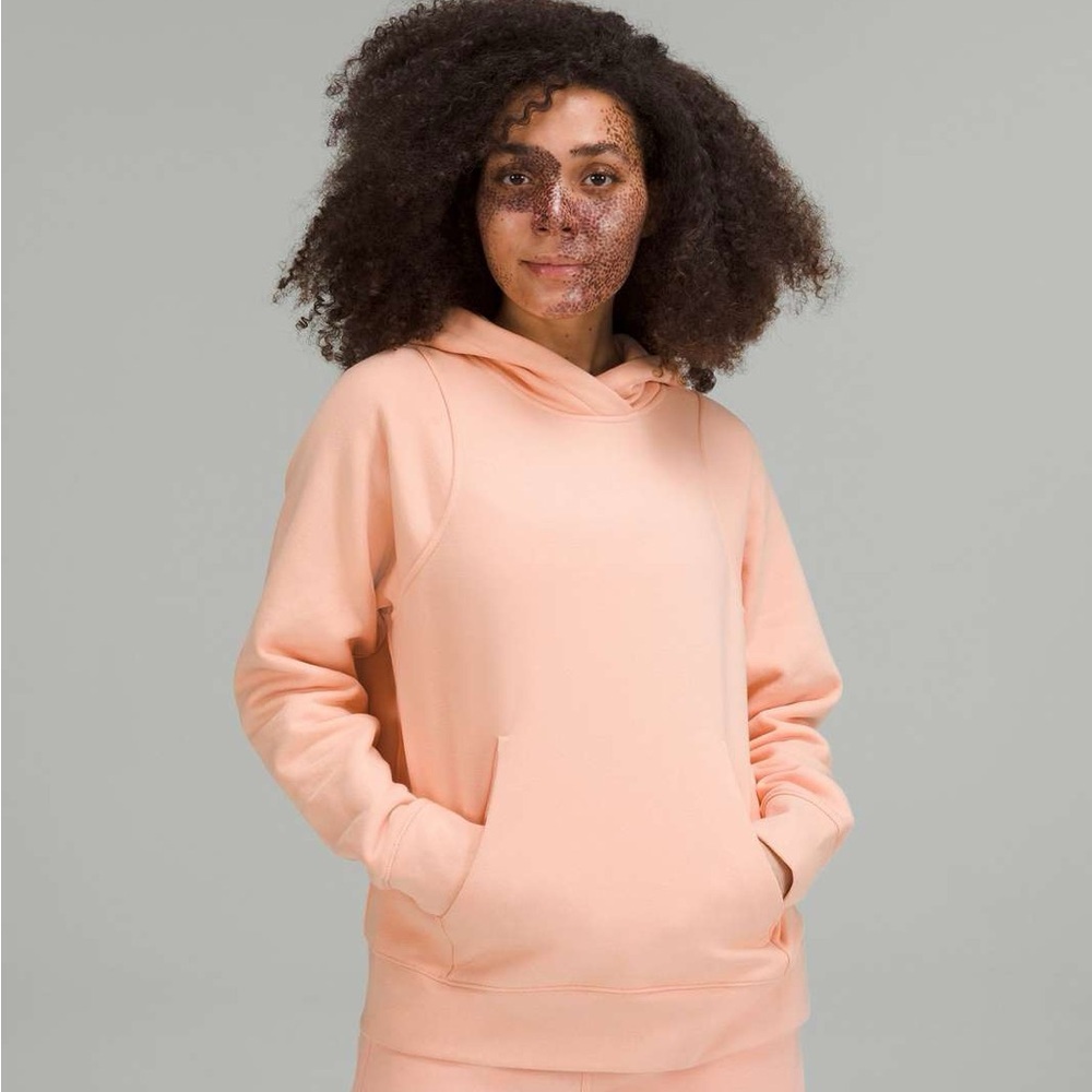 Lululemon Lonugeful Hoodie in Peach Satin